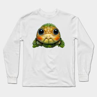 Turtle cute Sad Long Sleeve T-Shirt